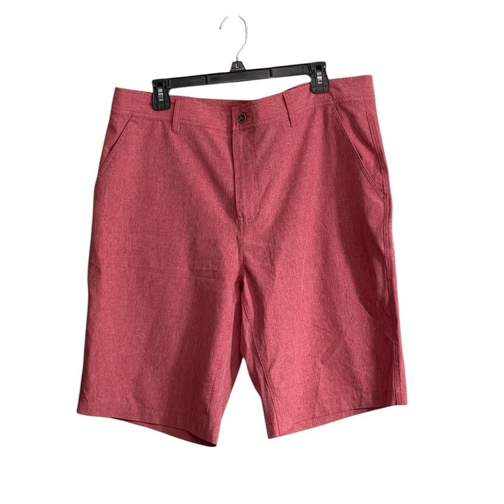 Cool Keep Stretch Performance Red Shorts Men Flat Front Sz 36 Pockets Golf